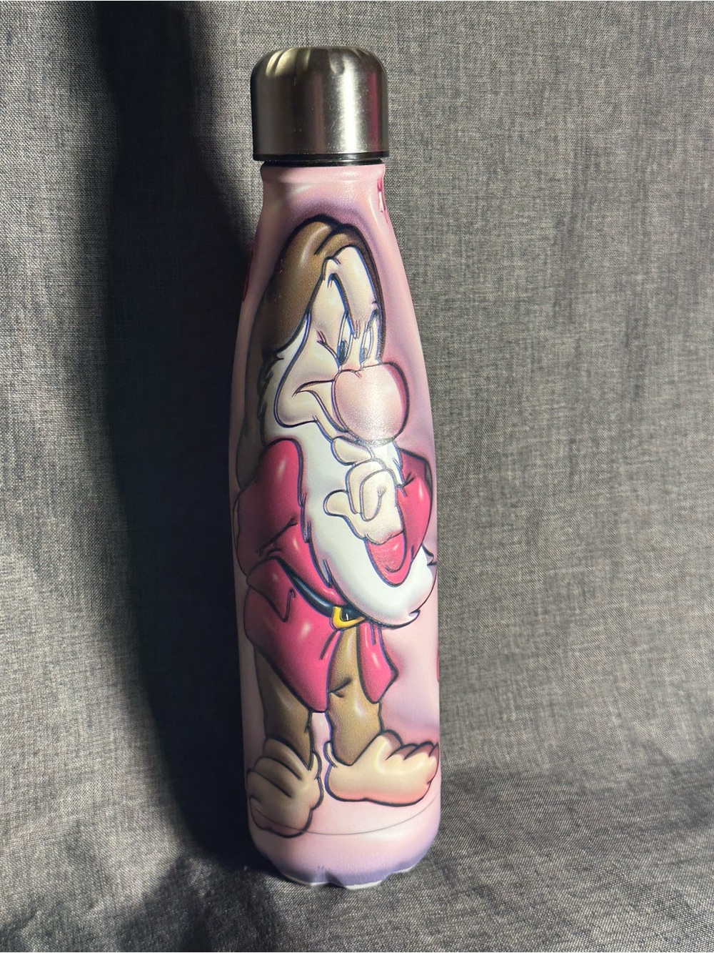 Grumpy Stainless Steel Water Bottle - Pink